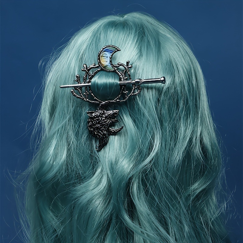 Wolf Moon Hair Pin Image 3