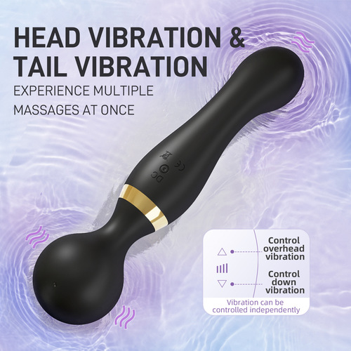 Double-headed vibrator for women, 20-frequency g-spot orgasm masturbation massage stick, clitoral vibrator, adult sex toy