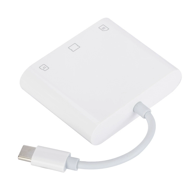 Typec card reader high-speed reading CF card camera TF memory card microSD three-in-one multi-function card reader