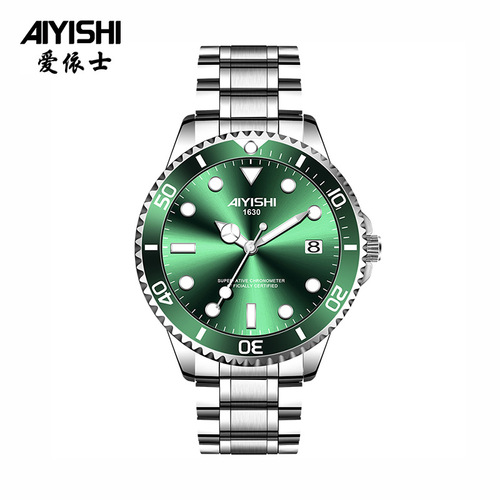 Aise brand watch for cross-border foreign trade, luminous waterproof green water ghost watch for men, quartz men's watch, trendy
