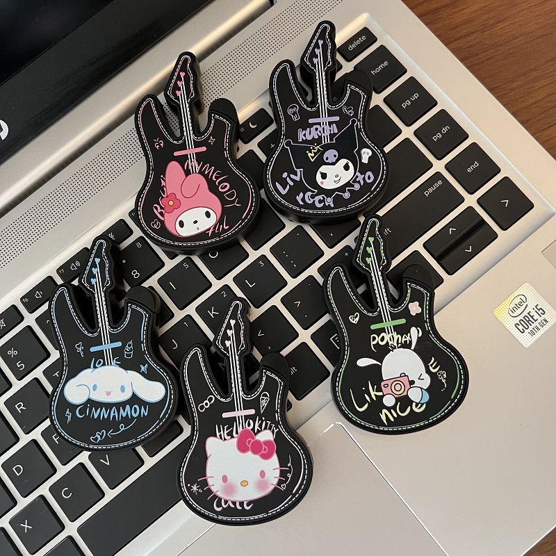 【Dropshipping】Cartoon Lulami Guitar Lighter Bass Creative Pink Flame Lighter