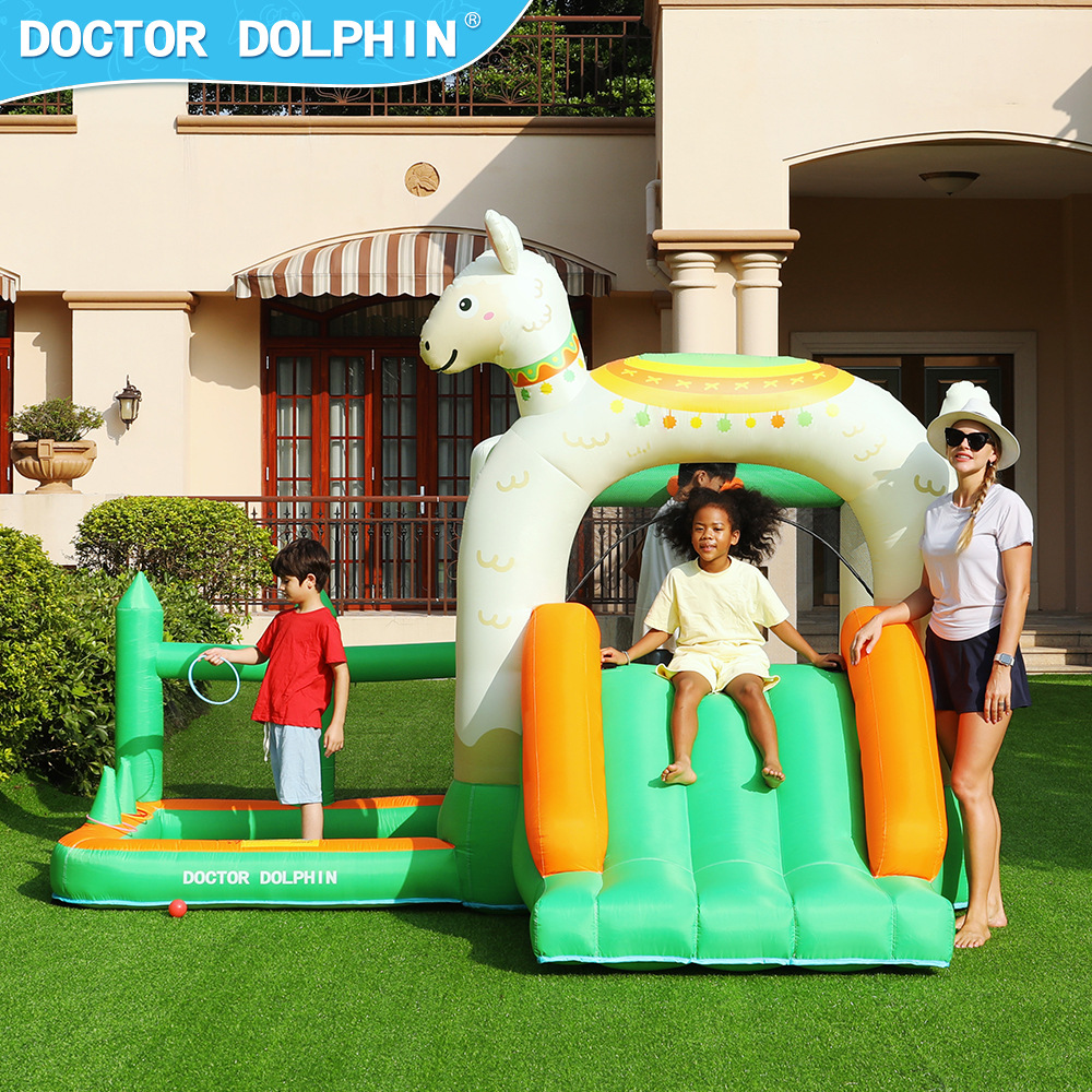 Dr. Pig inflatable castillo pequeño deslizante casero parque infantil jumping cama interior y exterior juguetes inflables castillo
