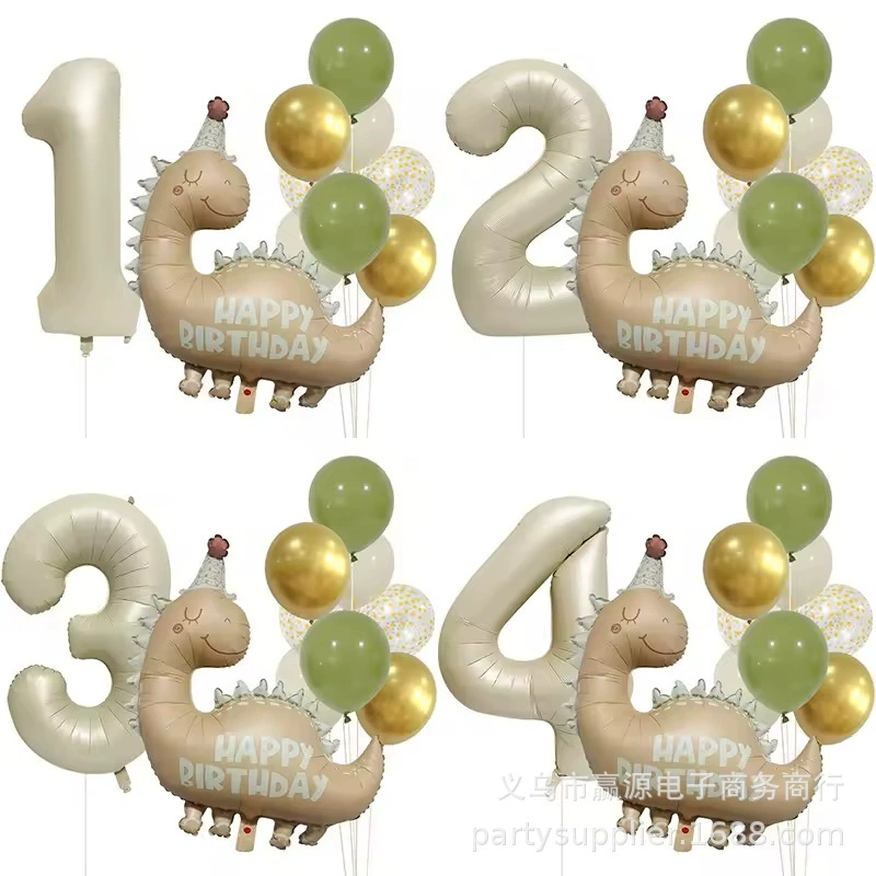 Retro matte dinosaur, balloon, evening dress, Amazon