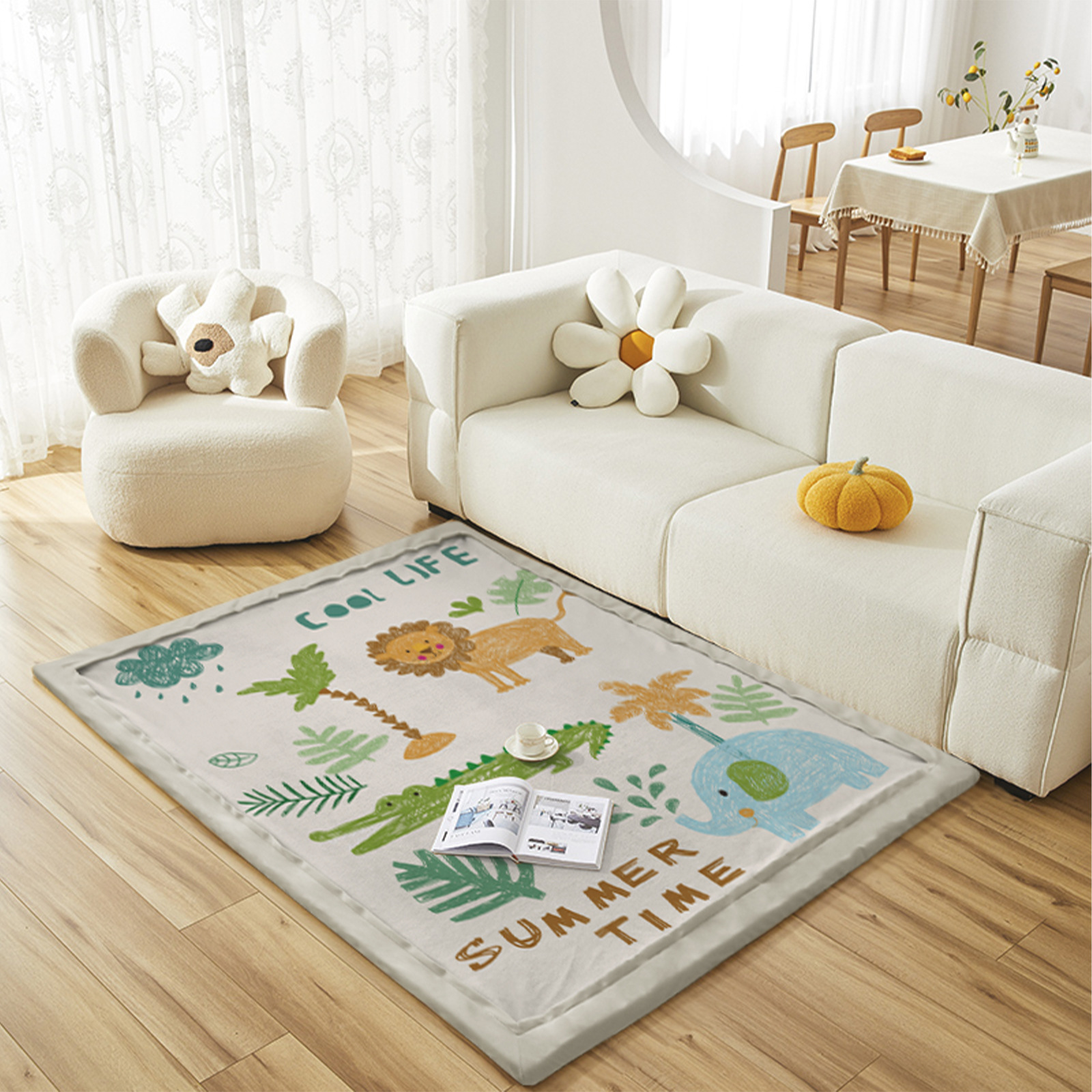 Transfronterizo personalizado con cremallera desmontable reemplazo espeso para niños anti-caída esponja trepa almohadilla de juego de arroz de cocina de arroz