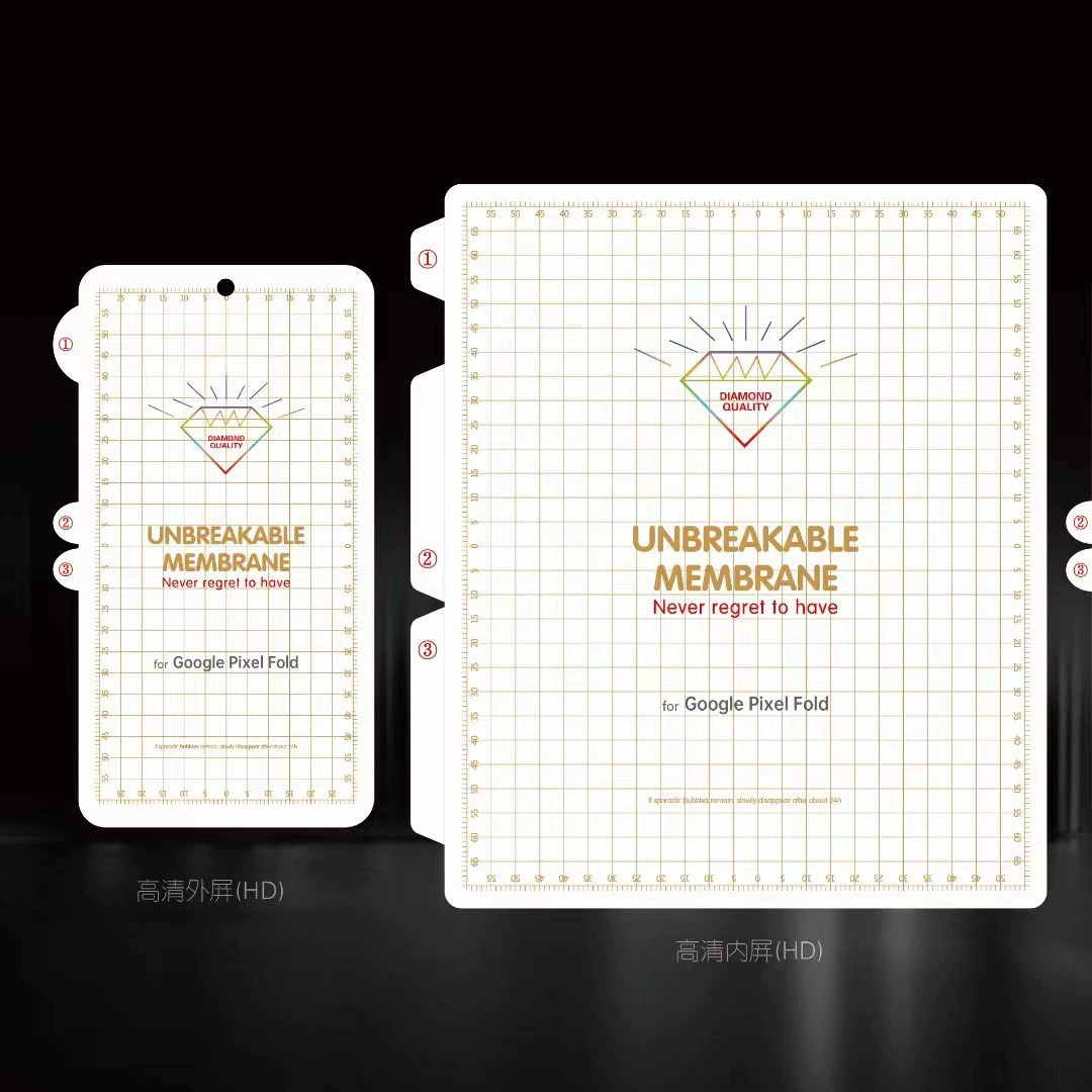 Подходит для защитной пленки на внешнем экране Google Pixel fold, защитная пленка с высоким разрешением, стекло-плотная пленка