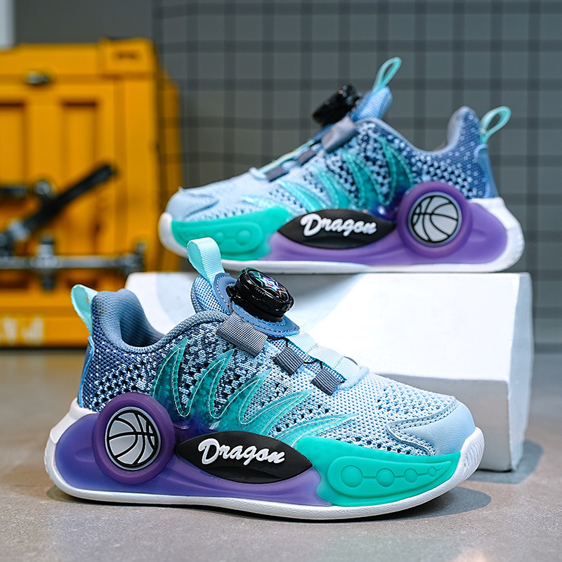 Pojkars basketsportskor med vridbart spänne för träning_voghion.com