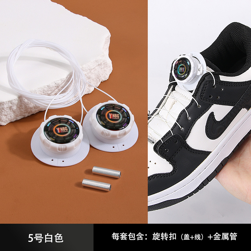 Nuevo desgaste simple zapato giratorio hebilla deportes cordón perezoso zapato libre hebilla anti-caída hebilla de alambre de acero hebilla giratoria cordón