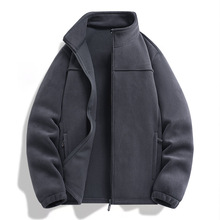 秋冬新款男女同款抓绒衣加绒加厚保暖透气摇粒绒双面绒情侣装外套