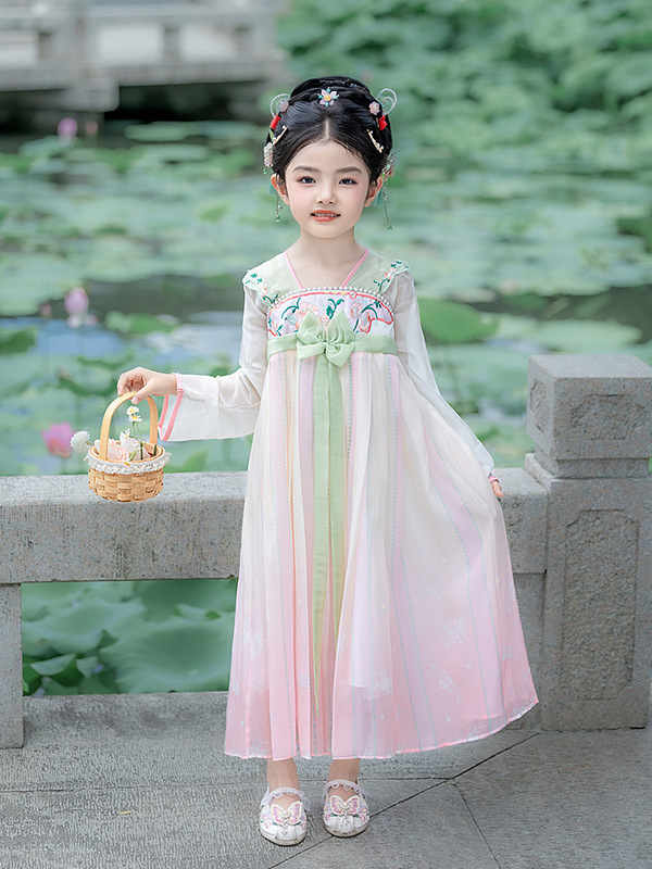 2025汉服新款儿童夏季超仙古装连衣裙女童公主女孩唐装古风爆款裙|undefined