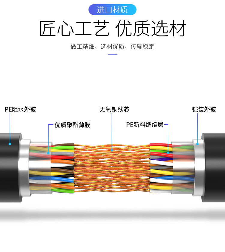 HYA5-500对大对数电缆 现货销售通信 纯无氧铜线芯