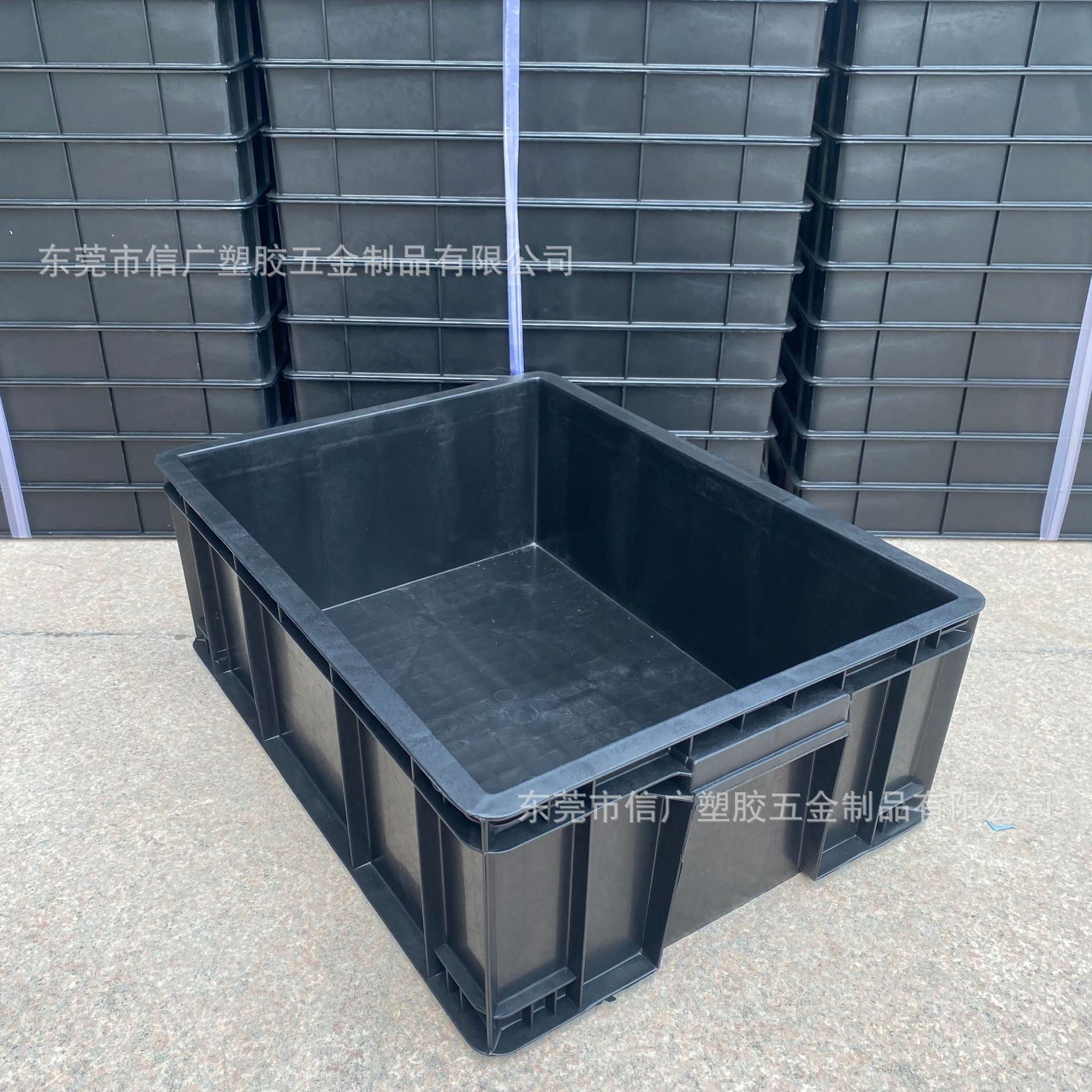 黑色防静电周转箱塑料箱电子配件收纳周转箱车间防静电塑胶物料箱