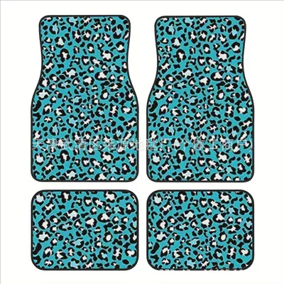 Set Wholesale, Avtomobil döşəmə paspasları - ww-leopard-print-car-floor-mats-2-3344cm-two-piece-pack