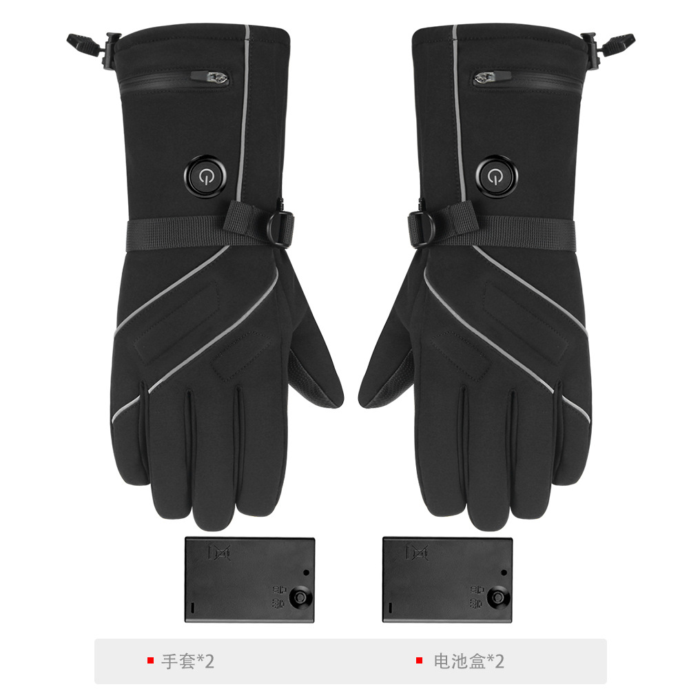 Guantes de calefacción transfronterizos para ciclismo caliente esquí a prueba de viento a prueba de agua guantes de calefacción para motocicleta pantalla táctil gruesa invierno