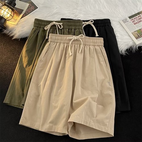 Men's Workwear Five-Finger Summer American Retro Trend Straight Leg Loose Casual Long Shorts Men's Outerwear