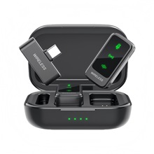 新款跨境L8无线领夹麦克风一拖二迷你户外直播录音摄像降噪麦克风