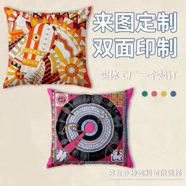 美式轻奢风抱枕套涤纶麻贡缎色丁家居风靠垫套汽车靠背枕 批发