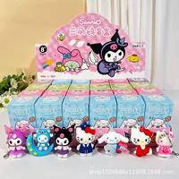 Мягкий клейкий брелок с котом KT, подвеска Sanrio KT, пара брелоков с котами, кукла для сумки, маленькая подвеска, слепой бокс