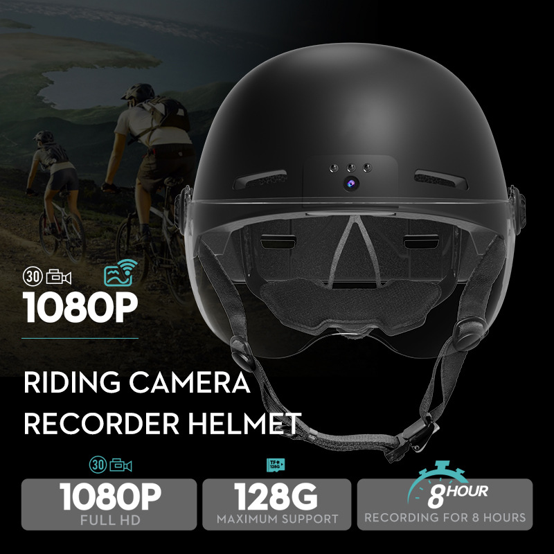 Factory wholesale camera helmet recorder electric car motorcycle helmet unisex helmet camera