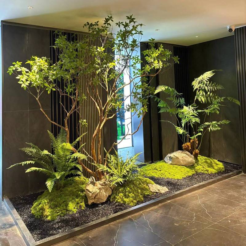 高端马醉木橱窗造景生植物室内装饰树大型假树简约景观仿真绿植|undefined