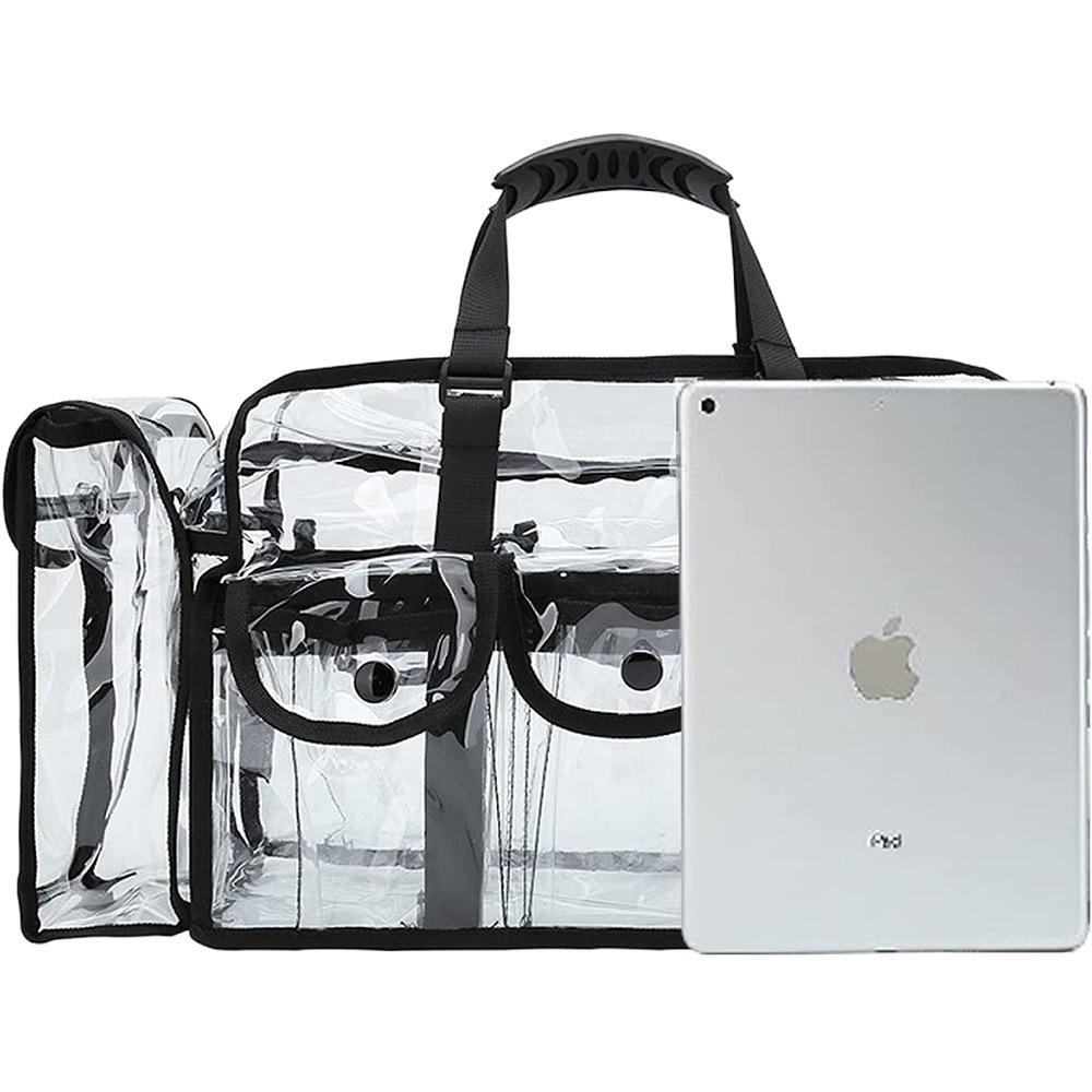 PVC transparente gran capacidad bolsa cosmética impermeable lavado bolsa de playa portátil hombro bolsa de cosméticos Amazon Venta caliente