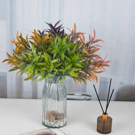 跨境剑兰草塑料喷漆花束仿真花户外庭院家居装饰酒店婚礼假花摆件