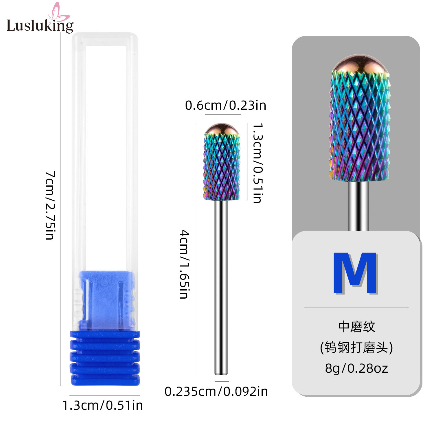 Nuevo cabezal de pulido de acero de tungsteno para manicura, máquina pulidora quítriple para remover cutículas y cabezal de pulido para pretratamiento y remoción de uñas