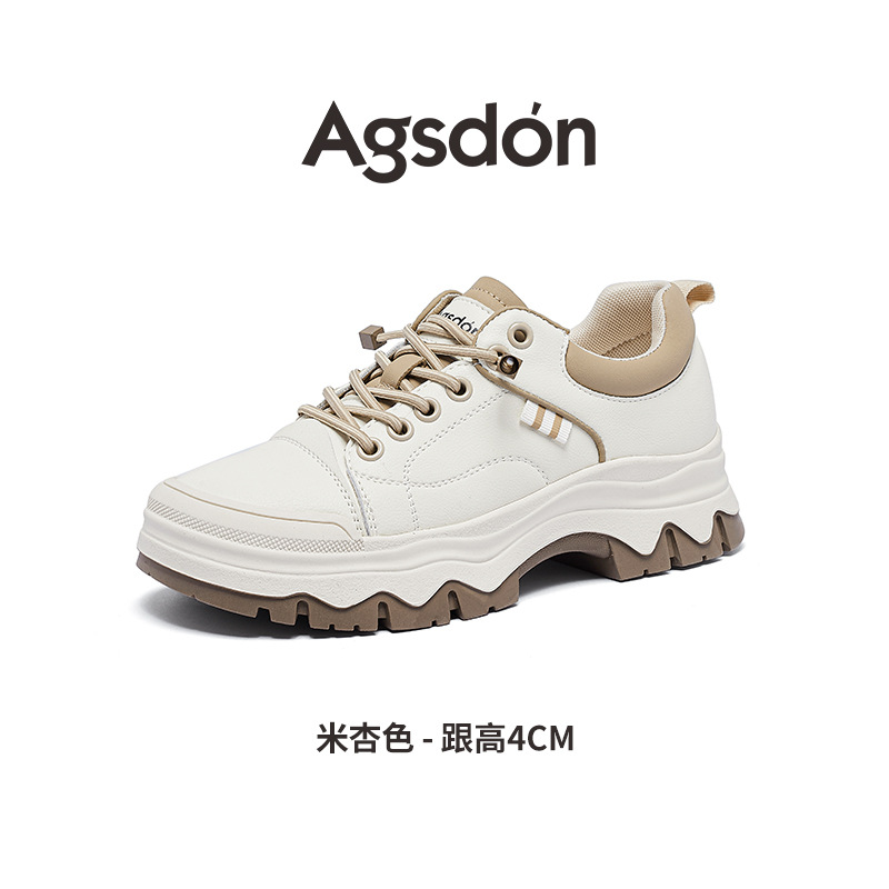 Augustion zapatos blancos de suela gruesa para mujer 2025 nuevo verano ligero de suela suave al aire libre ocio montañismo zapatillas deportivas