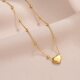 2024 Fashion Simple Love Titanium Steel Necklace Female Niche Design Sense Cold Style All-match High-end Sense Clavicle Chain