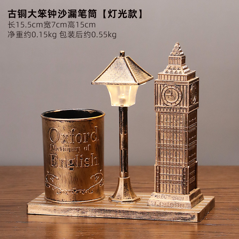 Creativo farola de arena que fluye antigua portalápices regalo para estudiantes reloj de arena blanco que cambia de color luz nocturna decoración regalo de cumpleaños