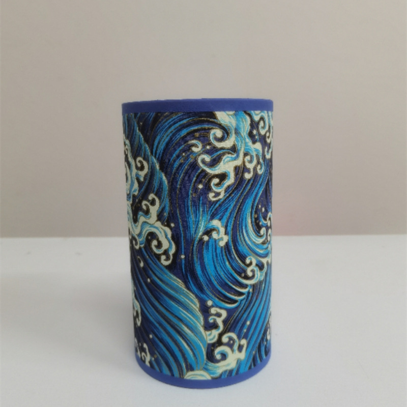 花色直筒灯罩-海浪