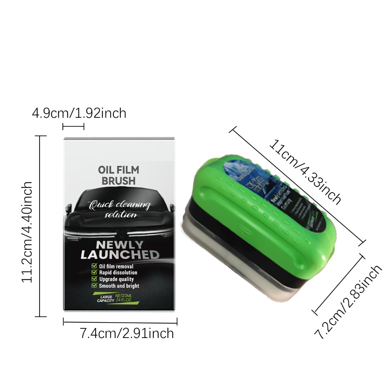 Película de aceite de vidrio anticongelante para automóviles transfronterizos, limpie las ventanas laterales del bloque delantero para eliminar el aceite, el revestimiento de descontaminación, el revestimiento de cristal, una limpieza eficaz image 5