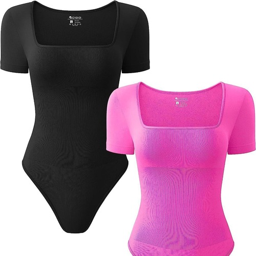 European and American style summer women's yoga one-piece dress, ribbed short-sleeved workout bodysuit