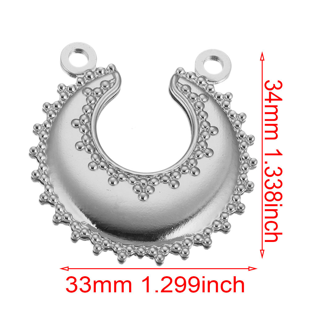 Acero inoxidable transfronterizo europeo y americano colgante multi-diseño bricolaje accesorios de joyería hechos a mano amor guirnalda colgante redondo colgante