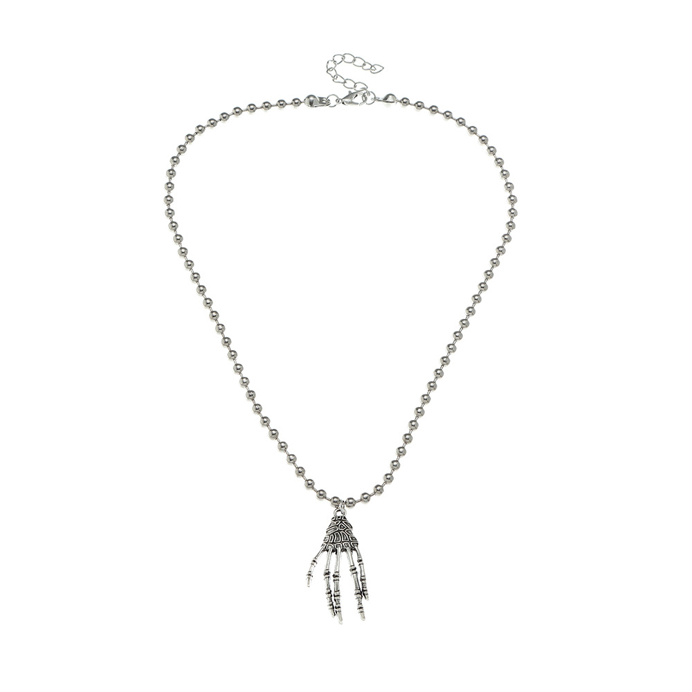 Punk Stitching Chain Halloween Ghost Claw Pendant Necklace Wholesale Nihaojewelry