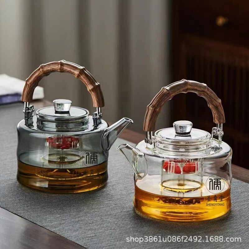 Borosilicate glass teapot high temperature resistant Starry Sky Beam Pot cooking dual-use kettle stove tea boiling suit tea set