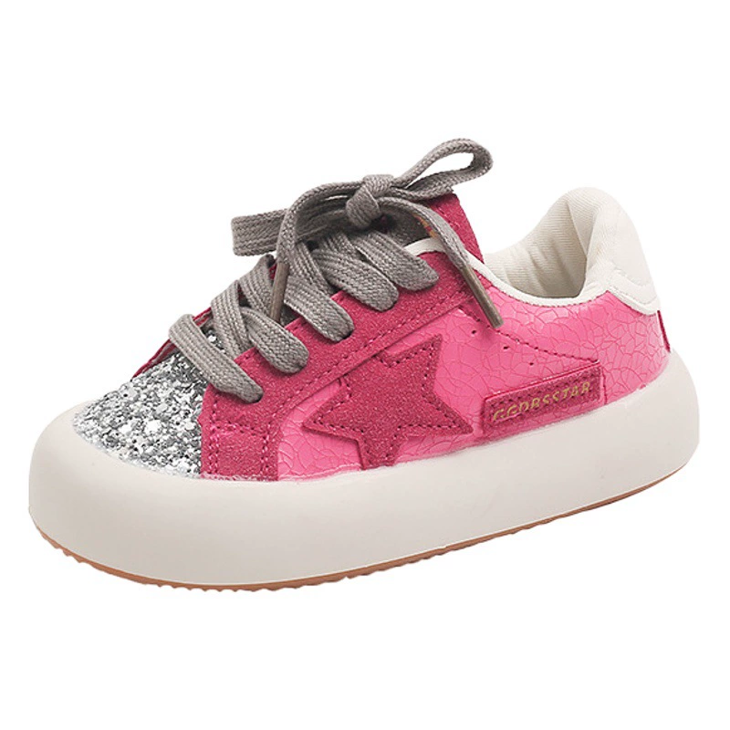 Низкая обувь для девочек 2023 осень новая мода детская повседневная одиночная обувь маленькая девочка мягкая подошва нескользящая спортивная обувь