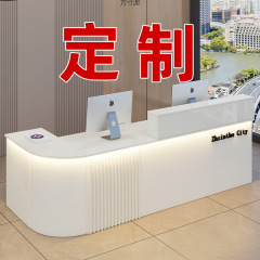 吧台收银台简约现代服装店柜台桌便利店院店铺小型前台接待台批发
