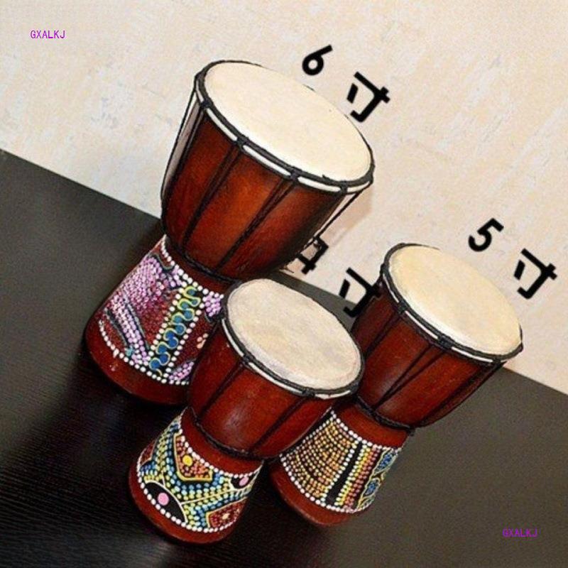 Tambores africanos, rendimiento de principiante para niños, pandereta, pulgada, pulgada, piel de cabra, tambor de juguete de jardín de infantes, tambor decorativo