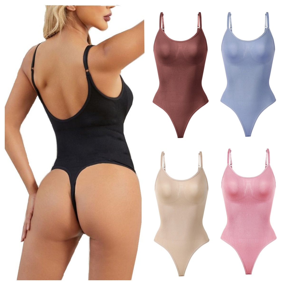 Foreign trade T-shaped one-piece corset Women's Big backless belly contracting waist corset underwear postpartum body shaping corset