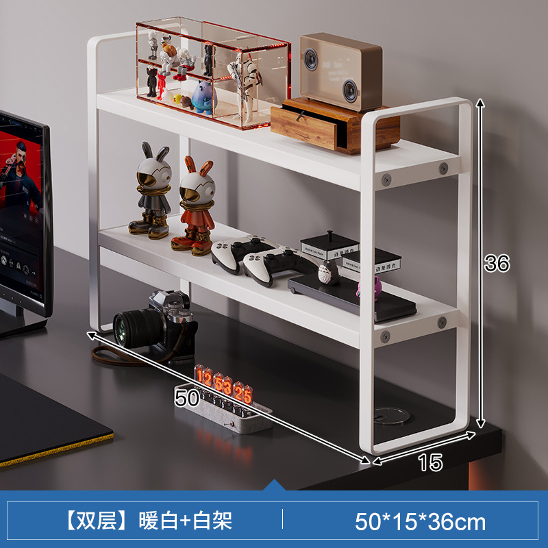 Blanco cálido de doble capa + estante blanco 50*15