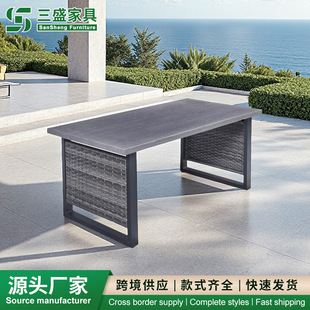 Solid Wood Rattan Tea Table and Chairs, Simple Household New Chinese Style Tea Table, Rattan Tea Table, Tea Art Club Hall Reception
