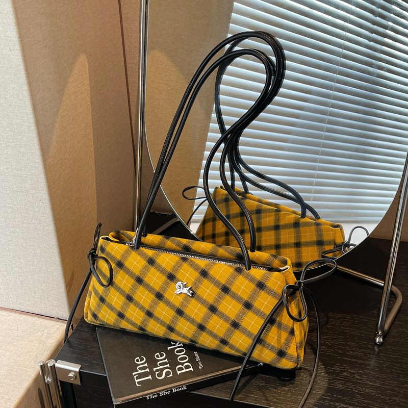 Casual Large Capacity Canvas Bag For Women, New Fashion Commuter Shoulder Bag, College Student Class Bag, Baguette Bag