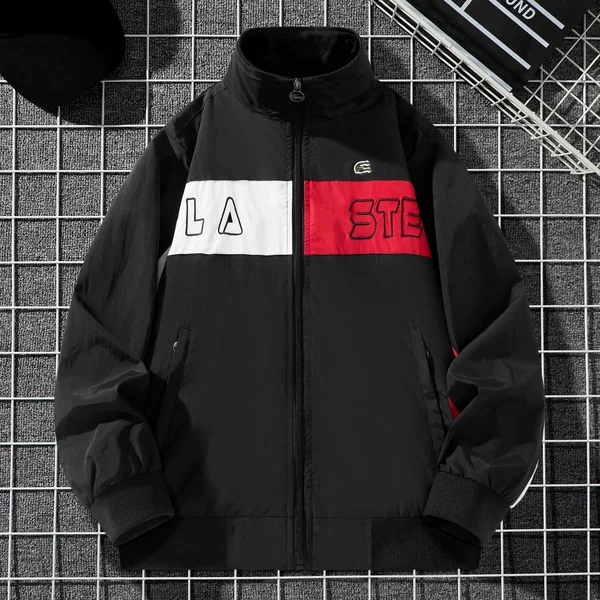 Autumn cross-border quality product: stand-up collar cardigan, crocodile jacket, foreign trade quality, embroidered small logo, outdoor windbreaker