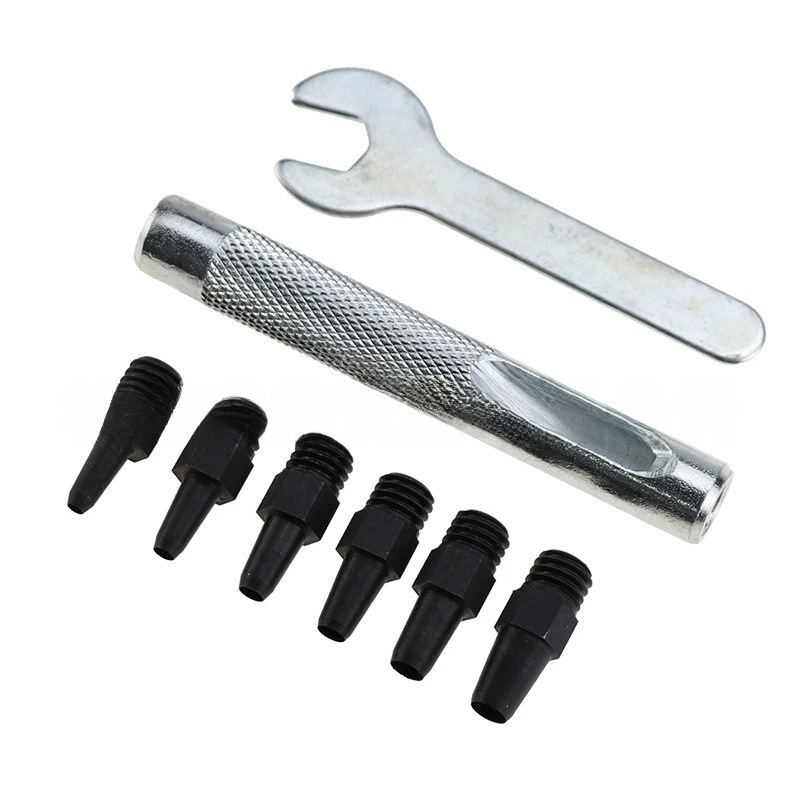 DIY cuero hecho a mano tallado forma herramienta aceite pluma sello cuchillo de corte punzonado