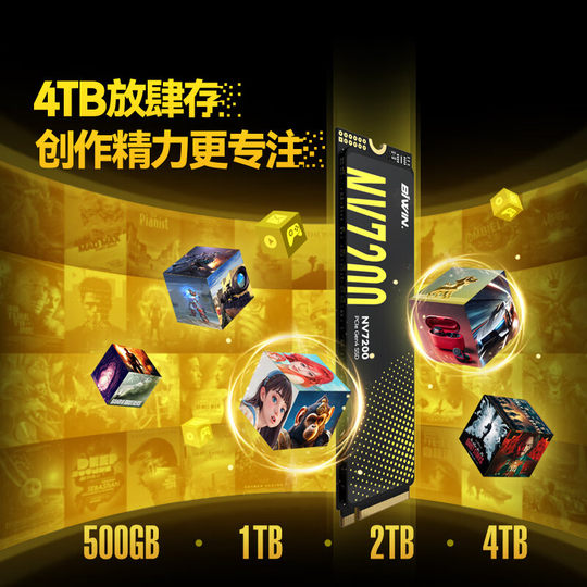 Biwei 2TSSD Solid State Drive M.2 NVMe Protocol NV7200 Yangtze River Storage Particle PCIe4.0 1T