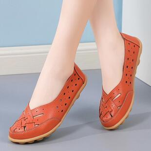 W8457 ���l���uͨ�羳�¿�ƽ����ЬŮʽ�ļ�͸��ƤЬ��