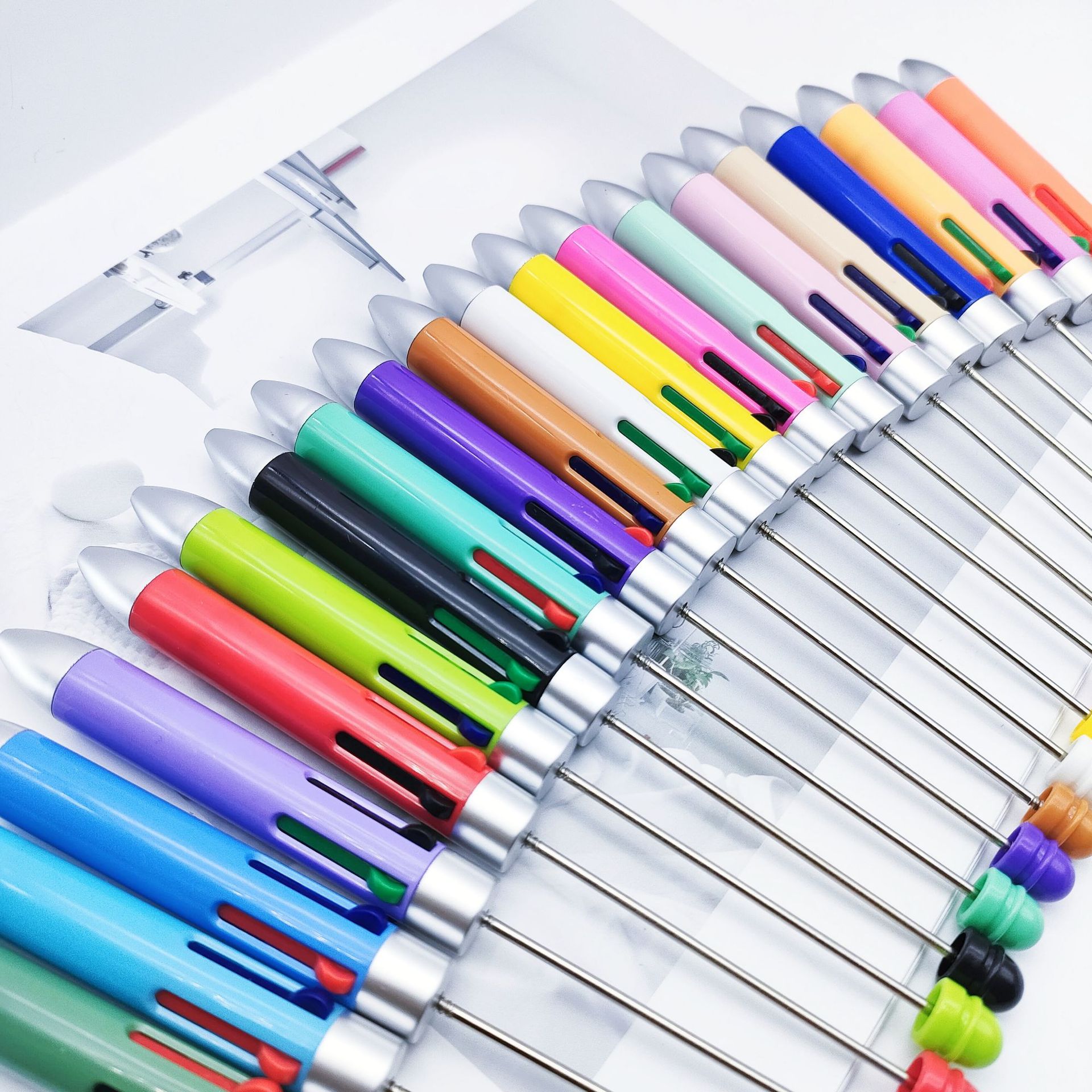 1 Piece Solid Color Class School ABS Plastic Classic Style Ballpoint Pen display picture 2