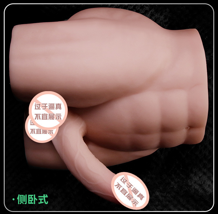 Simulated Dildo Soft Flesh Manual Masturbation Device for Adults, TPE, Flesh Tone — detail image 11