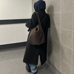 D YANGJUN 通勤美拉德麂皮绒单肩包2025秋冬新款复古大容量托特包