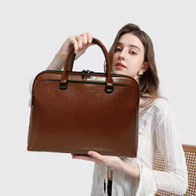 牛皮男女士手提包公文包 商务文件包 真皮大容量新款笔记本电脑包
